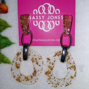 Zaria Luxe Dangles - Gold Mixed Metals